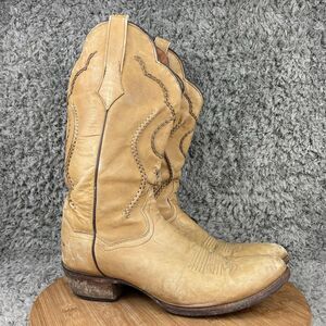 Dan Post Albany Western Cowboy Boots Men’s 9.5 D Tan Beige Leather DP26690